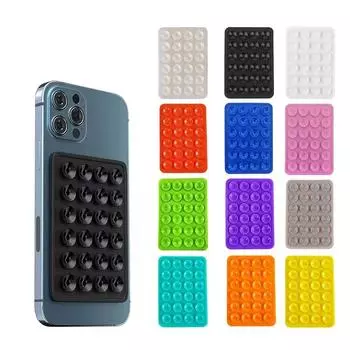 1 шт. настенная подставка-коврик на присоске многофункциональный силиконовый держатель для телефона на присоске квадратный противоскользящий односторонний кожаный чехол крепление белый