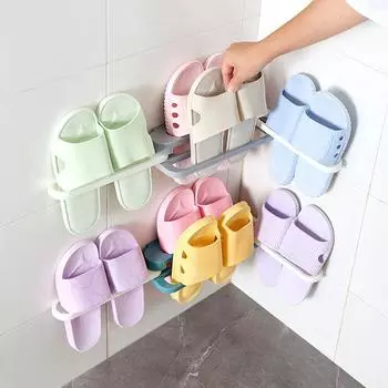 1 шт. настенная простая расширяющаяся рамка экономит место тройной складной удобный держатель для обуви вешалка для полотенец для хранения B зелёный