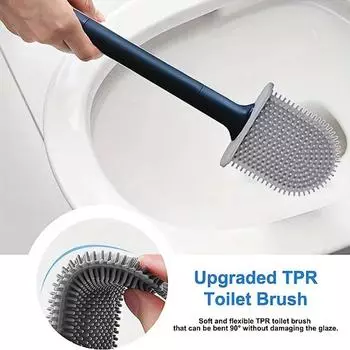 1 шт. настенная щетка для унитаза без перфорации с основанием 360° щетка для чистки без мертвого угла для ванной комнаты, туалета, комода