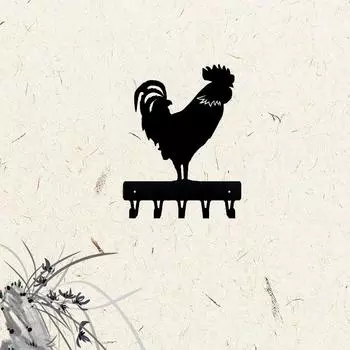 1 шт. настенная вешалка для ключей, вешалка для полотенец в форме художественного произведения с крючками над дверью - деревенский декор для фермерского дома чёрный