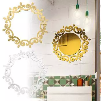 1 шт. настенные 3D-наклейки на потолок, современные настенные наклейки, самодельные зеркальные настенные наклейки, украшение для дома, акрил, спальня, гостиная