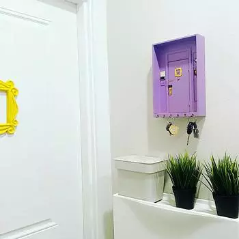 1 шт., настенные аксессуары для рукоделия, настенный декор, домашний декор, деревянный держатель для ключей с крючками