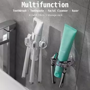 1 шт. настенные держатели для зубных щеток, самоклеящийся органайзер для хранения бритв для душа, стеллаж для хранения зубной пасты в ванной комнате, аксессуары для ванной комнаты, инструменты a-1