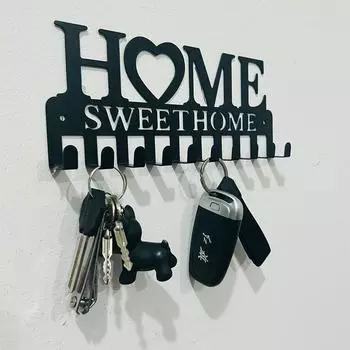 1 шт. настенный держатель для ключей Sweet Home, настенный крючок для ключей, креативный держатель для ключей для входной двери HOME белый
