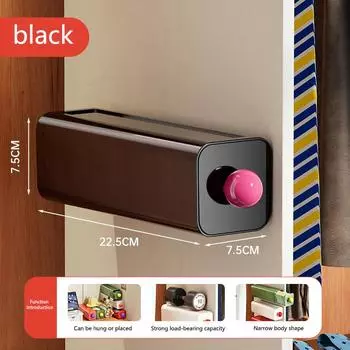 1 шт. настенный держатель для носков и трусиков, органайзер для хранения трусов, экономящий место, для шкафа, спальни, ящик для хранения нижнего белья чёрный