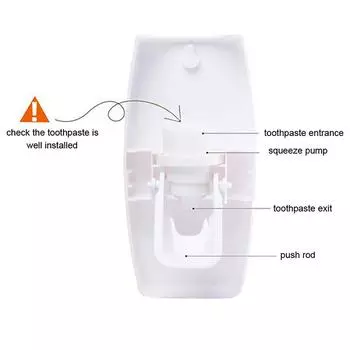 1 шт. настенный держатель для зубной щетки и зубной пасты, набор без перфоратора с автоматическим дозатором, ящик для хранения принадлежностей для ванной комнаты чёрный