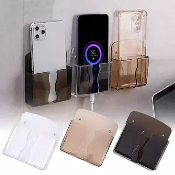 1 шт. настенный держатель пульта дистанционного управления для хранения телефона и зарядки yellow small