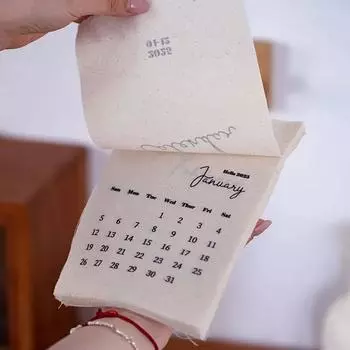 1 шт. настенный календарь 2025 года для популярного позирования реквизит 2025 хлопковый календарь ретро стиль с заусенцами корейский стиль ткань 2025 календарь Ins
