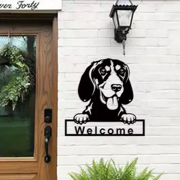 1 шт., настенный металлический знак с изображением собаки Гордона Сеттера, идеальное украшение для дома, гостиной или офиса чёрный