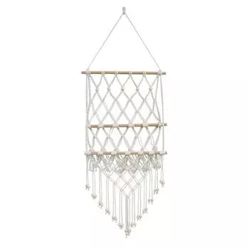 1 шт. Настенный подвесной богемный держатель для фото, настенный органайзер, домашний декор, сделай сам, с кисточкой и бусиной, тканый вручную гобелен, полка для хранения