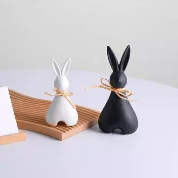 1 шт. настольная подставка для книг, оригинальный кролик, книжный блок, мультяшная керамика, прекрасный предмет интерьера, статуэтка кролика, орнамент
