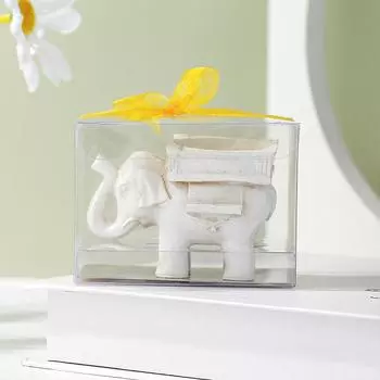 1 шт. настольные украшения свадебное украшение ароматерапия подставка для свечи винтажный дизайн слон подсвечник домашний декор без свечей 1PC