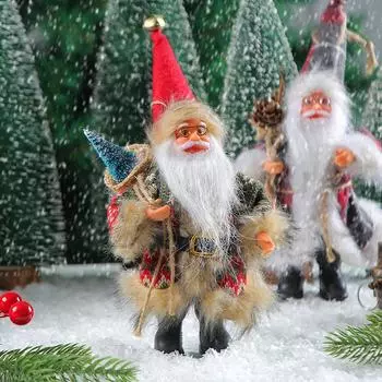 1 шт. настольный 7-дюймовый стоячий Санта-Клаус украшение рождественская кукла Санта-Клаус подвеска веселое рождественское украшение A2
