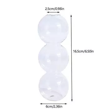 1 шт. настольный декор комнаты стеклянная пузырьковая ваза гидропоника цветочный горшок ваза подставка украшения A белый