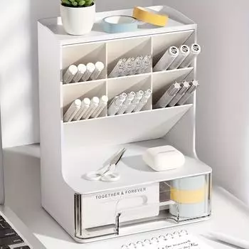 1 шт. настольный ящик для хранения, настольный ящик для хранения, подвесной настенный ящик для хранения, утолщенная стойка для хранения для держателя ручек для макияжа