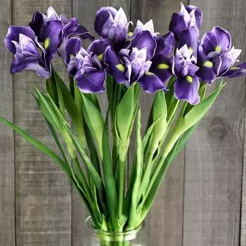 1 шт., настоящее прикосновение, высокое качество, искусственный цветок ириса из искусственной кожи, домашний декор, декор для комнаты, товары для праздничного декора, товары для декора вечеринки фиолетовый