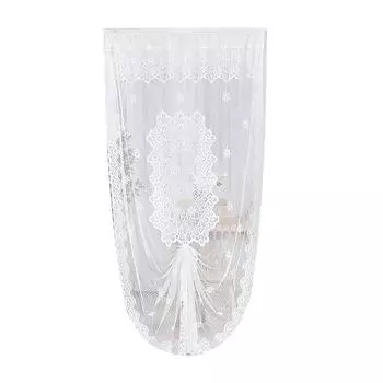 1 шт., натяжная занавеска, французское кружево, мода, защита от насекомых, эстетика, красота, занавеска для двери, полиэстер, декоративный узор белый