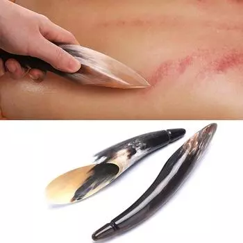 1 шт., натуральная доска для гуаша из рога буйвола, спа-скребок, инструмент для массажа гуаша