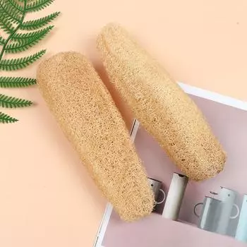 1 шт., натуральная люфа, люфа, кухонная щетка для чистки, миска, губка, скруббер 20-25 см жёлтый
