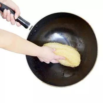 1 шт., натуральная люфа, люфа, кухонная щетка для чистки, миска, губка, скруббер 20-25 см