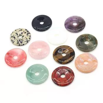 1 шт., натуральные каменные бусины с большими отверстиями, бусины из кварца для исцеления Рейки, для самостоятельного изготовления ювелирных изделий, ожерелья, брелока, декоративных аксессуаров 4040 мм 1Pc-4040mm