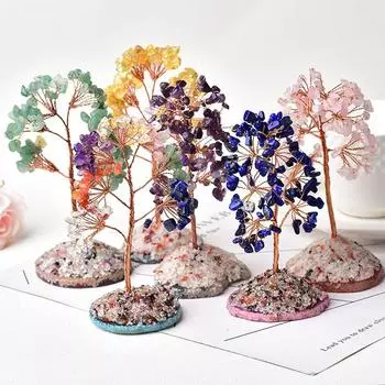 1 шт. натуральный аметист дерево жизни образец камня минерал агат рейки исцеление украшение дома украшения рождественская елка подарки своими руками 1pc