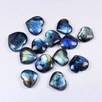 1 шт. натуральный кристалл лунный камень в форме сердца украшения из камня образец руды небольшой подарок лабрадорит модные духовные украшения своими руками