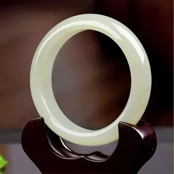 1 шт. натуральный нефритовый браслет модный браслет с подвесками нефритовый женский подарок 54mm белый