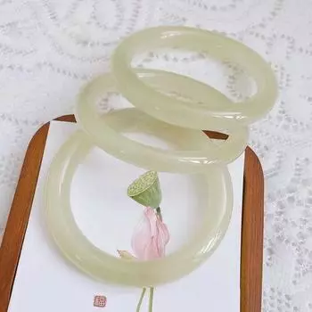 1 шт. натуральный нефритовый браслет модный браслет с подвесками нефритовый женский подарок 52MM