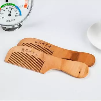 1 шт., натуральный персиковый деревянный гребень с закрытыми зубцами, антистатический массаж головы, инструмент для ухода за волосами и бородой, аксессуары для красоты, парикмахерские женские прически