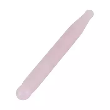 1 шт. Натуральный розовый кварцевый кристалл для массажа лица, гладкая каменная палочка