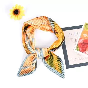 1 шт. натуральный узор классический стиль квадратный шарф модный платок аксессуары для волос тюрбан шляпа многоцветный хиджаб шелковый шейный платок белый