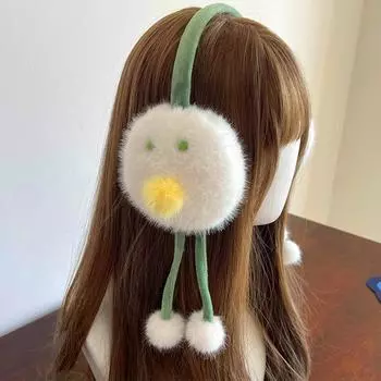 1 шт. наушники-снеговик, плюшевые, защита ушей, защита от замерзания, сохранение тепла на открытом воздухе зелёный