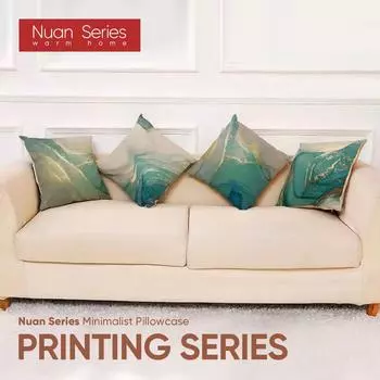 1 шт., наволочка со свежим и натуральным прибрежным рисунком для дивана, гостиной, домашнего декора, 45x45 см, серия Nuan W45cm x L45cm
