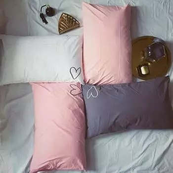 1 шт., наволочки с вышивкой в виде сердца, белый/серый хлопковый чехол для подушки для пары Mr Mrs, кровать для сна A