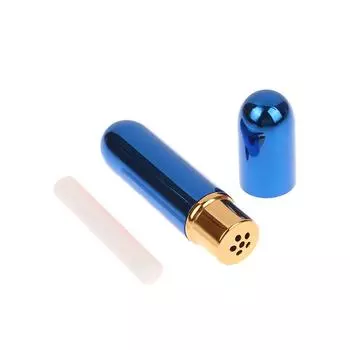 1 шт. назальные ингаляторы для эфирных масел ароматерапии пустые алюминиевые тубы 5 мл многоразовые флаконы со сменными фитилями