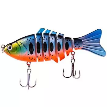 1 шт. наживка Luya, подводная бионика, имитация цвета, 7-узловая наживка, можно забрасывать на дальнюю морскую рыбалку, 7-узловая наживка Luya 1pc