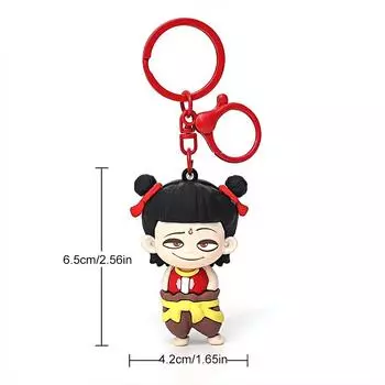 1 шт Ne Zha 2 2025 Nezha Aobing для детей Подарочная сумка Подвеска Мультфильм Аниме Фигурки Брелок Ключи Кольцо Аксессуары