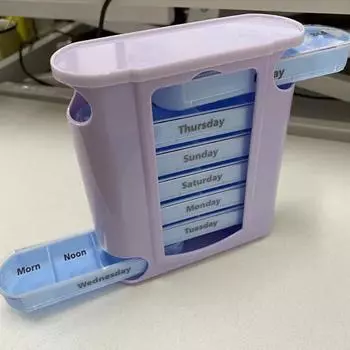 1 шт., недельный ящик, 28-сеточная аптечка, трехмерная съемная сборка, герметичная аптечка, коробка для таблеток, сахара, коробка для хранения таблеток 1 PCS синий