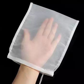 1 шт. нейлоновая мелкая сетка марля дуршлаг мешок ореховое молоко мешок миндальное молоко сито многоразовый фильтр для холодного кофе сырная ткань