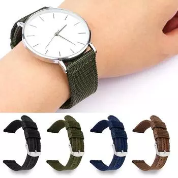 1 шт. нейлоновый повседневный ремень для часов водонепроницаемый ремешок для наручных часов универсальный ремешок для часов Srtap DIY браслет мягкий 22 мм холст 22mm чёрный