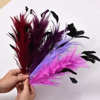 1 шт. Необычная повязка на голову, винтажный хлопушка, страус, головной убор для выпускного бала, аксессуары для волос, перья, женский реквизит для фотосъемки, свадебный головной убор для вечеринки