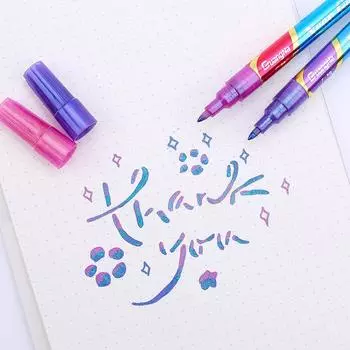 1 шт., неоновая гелевая ручка металлического цвета, блестящий маркер-лайнер для дневника, альбома, рисунок, надпись, живопись, товары для дома, сделай сам, товары для рукоделия