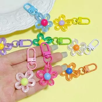 1 шт. нерегулярный цветной брелок с цветком допамина аксессуары милый рюкзак украшения кулон брелок для сумки ювелирные изделия подарки зелёный
