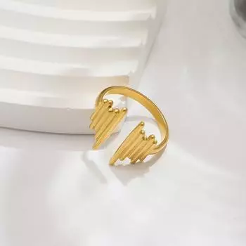 1 шт., нержавеющая сталь 316L, минималистичные геометрические кольца на палец для женщин, пар, повседневное украшение, вечерние ювелирные изделия, подарочные аксессуары 2cm золотой