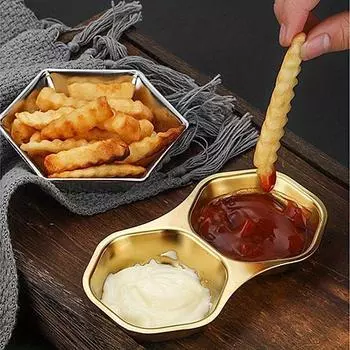 1 шт. Нержавеющая сталь блюдо для приправ креативный корейский стиль тушеное мясо и блюда для макания жареного мяса кухонная утварь аксессуары