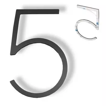 1 шт. Нержавеющая сталь черная самоклеящаяся дверная табличка номер дома знак декор двери и почтового ящика