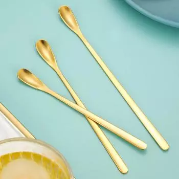 1 шт., нержавеющая сталь, длинная ручка, ложка для размешивания, кофейные чайные ложки, десертная ложка, палочка для размешивания, маленькая ложка, кухонные принадлежности 1 серебряный