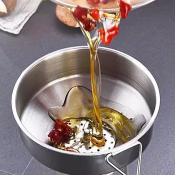 1 шт. Нержавеющая сталь интегрированная масляная утечка штампованный интерфейс воронка водонепроницаемая немагнитная утолщение подвесного типа 16cm