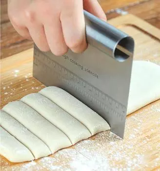 1 шт. Нержавеющая сталь лопатка скребок для теста для пиццы со шкалой кухонный инструмент для выпечки тортов 1pcs